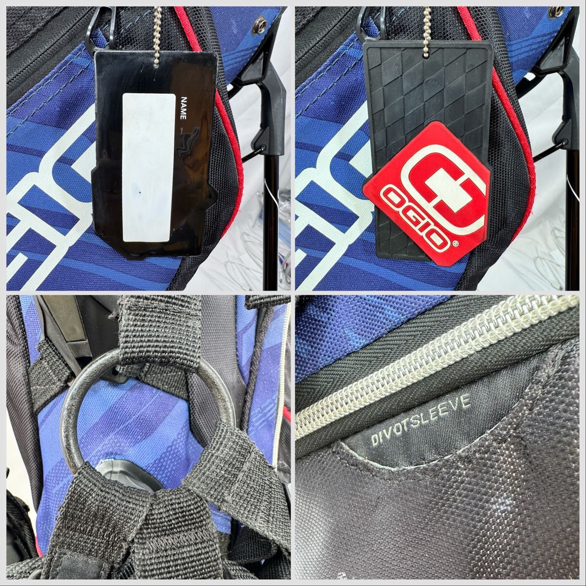 OGIO GROM グロム スタンド式 キャディバッグ 14分割 ブルー オジオ
