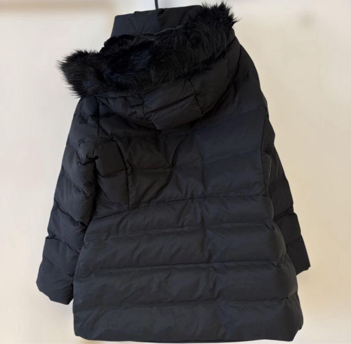 ZARA 撥水ウィンドブレーカー フード付きダウンジャケット ブラック2XL