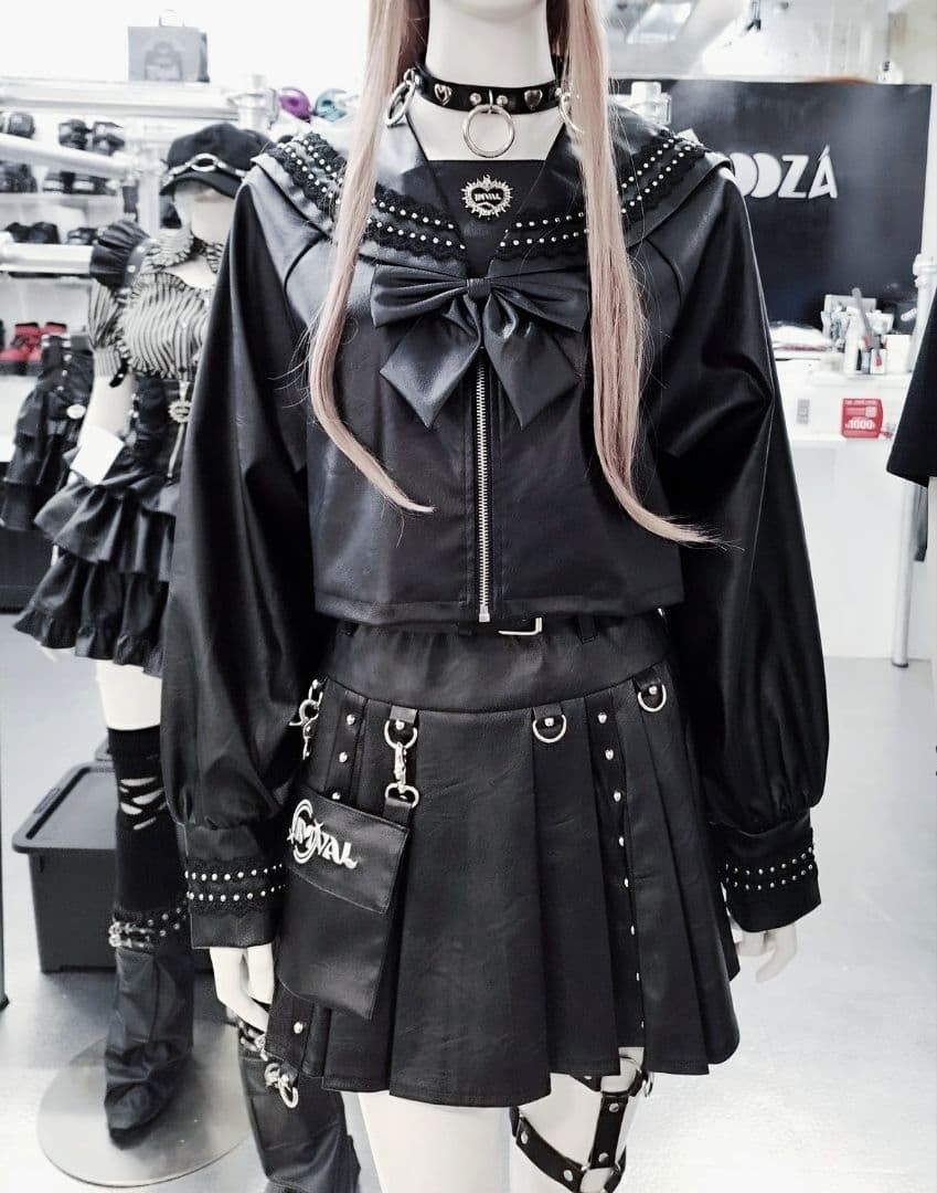 レザーセーラーセットアップ IMVAL Leather Sailor 地雷系 パンク