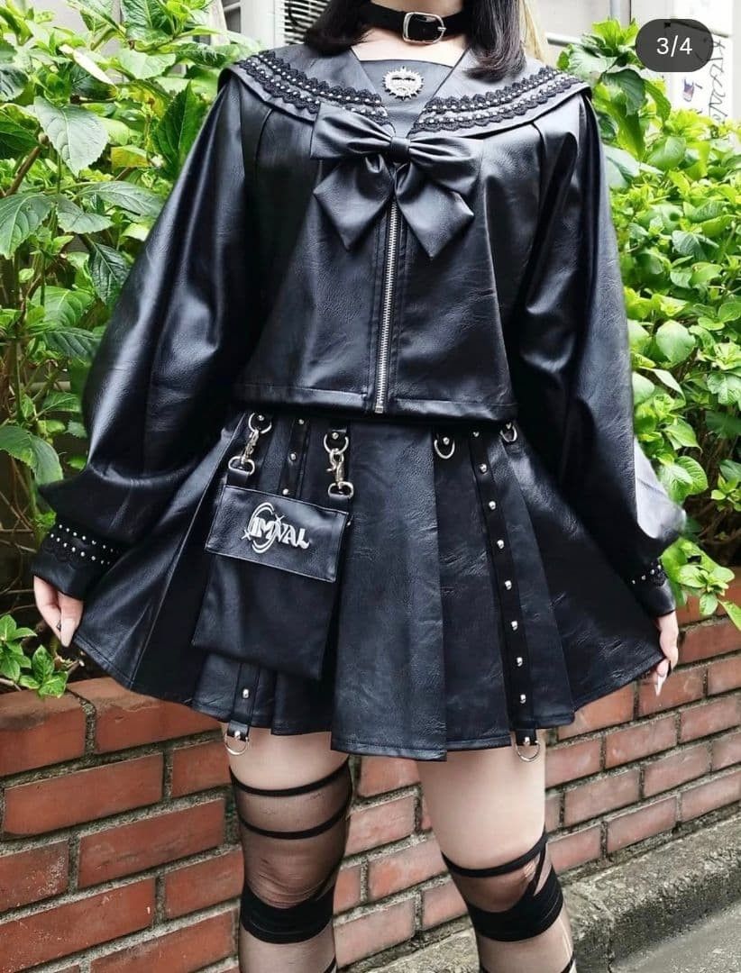 レザーセーラーセットアップ IMVAL Leather Sailor 地雷系 パンク