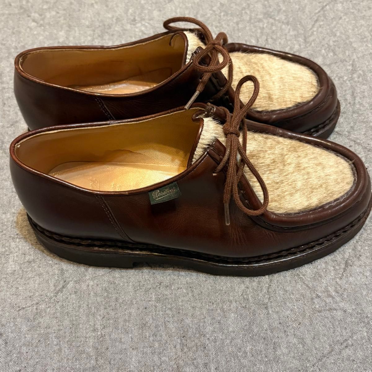 純正ツリー付 パラブーツ ミカエル ポニー ブラウン 40.5 パラブーツ