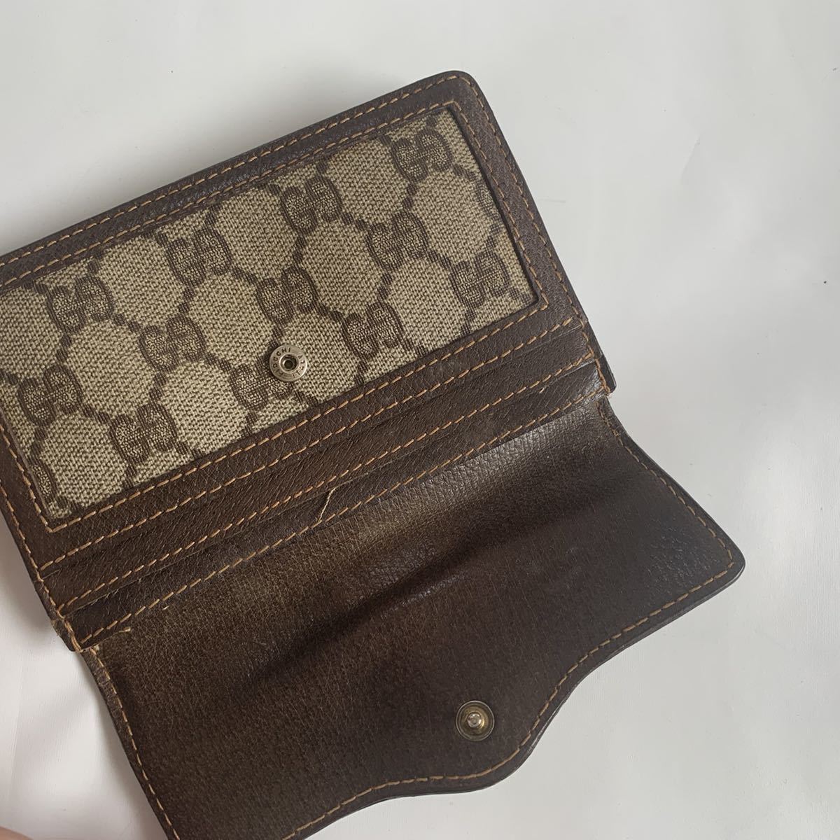 OLD GUCCI オールドグッチ カードケース シェリーライン gg柄 ロゴ