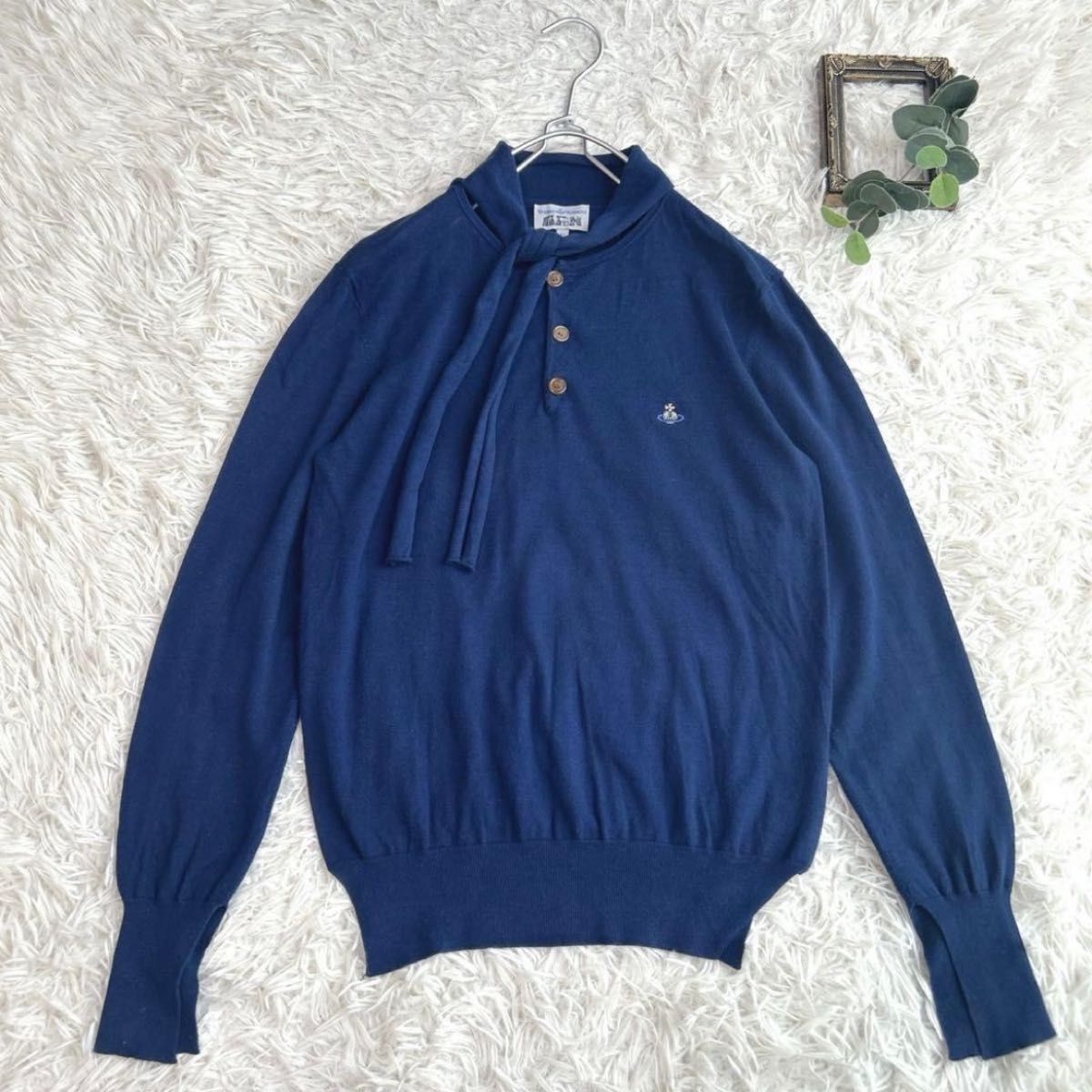 超希少 ヴィヴィアンウエストウッド オーブ刺繍 ボウタイ 長袖