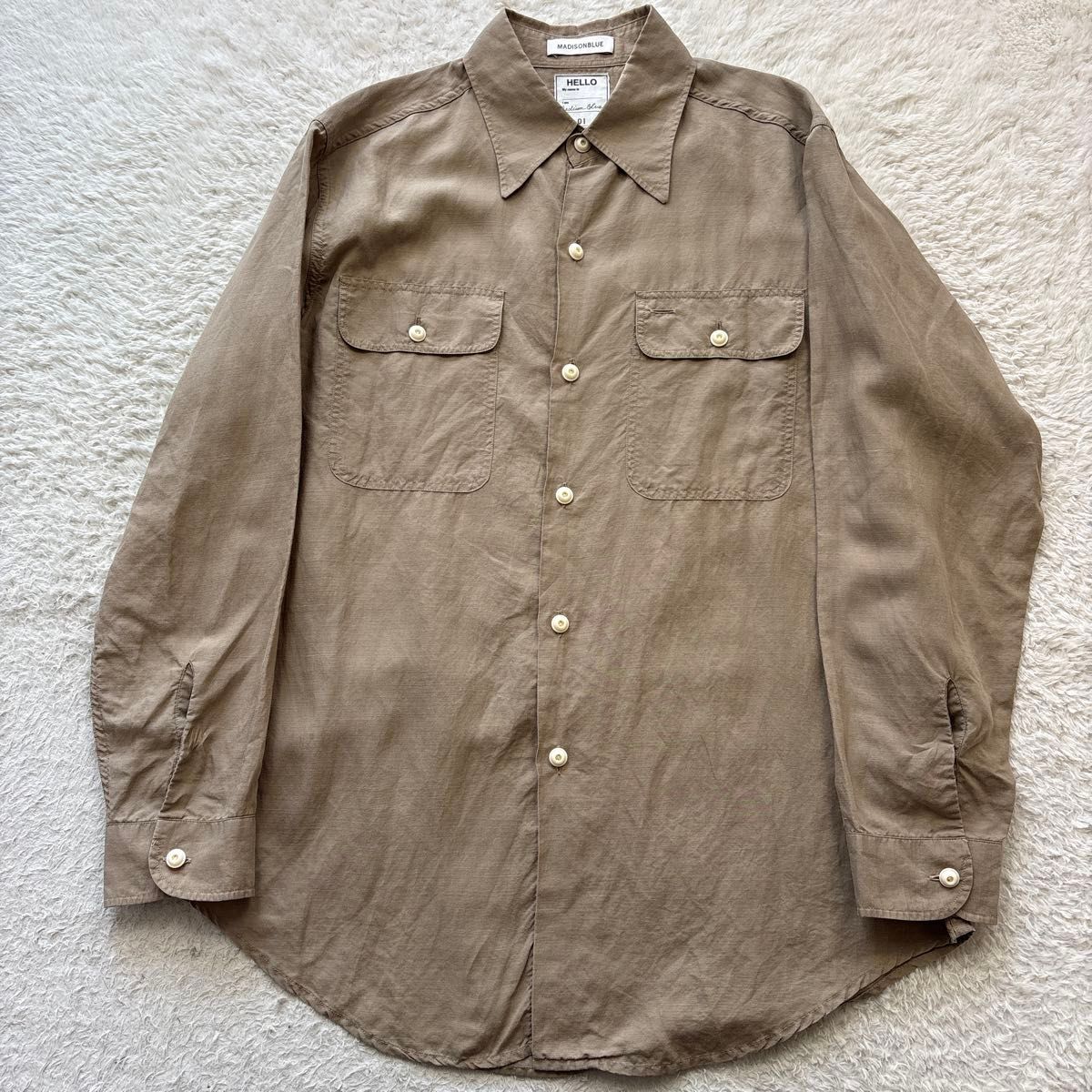 美品 MADISONBLUE マディソンブルー ハンプトンラミーシャツ マダム