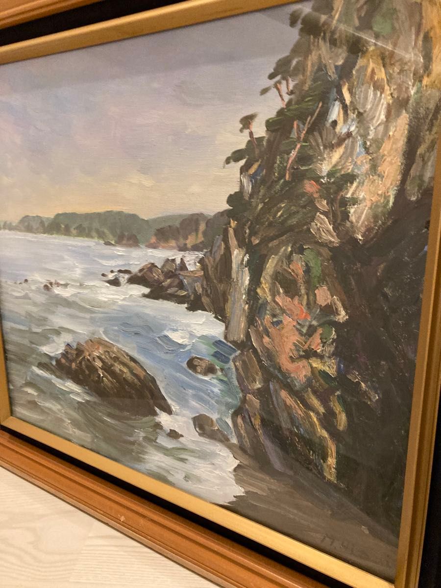 海岸風景 油彩画 F10号 額縁付き｜Yahoo!フリマ（旧PayPayフリマ）