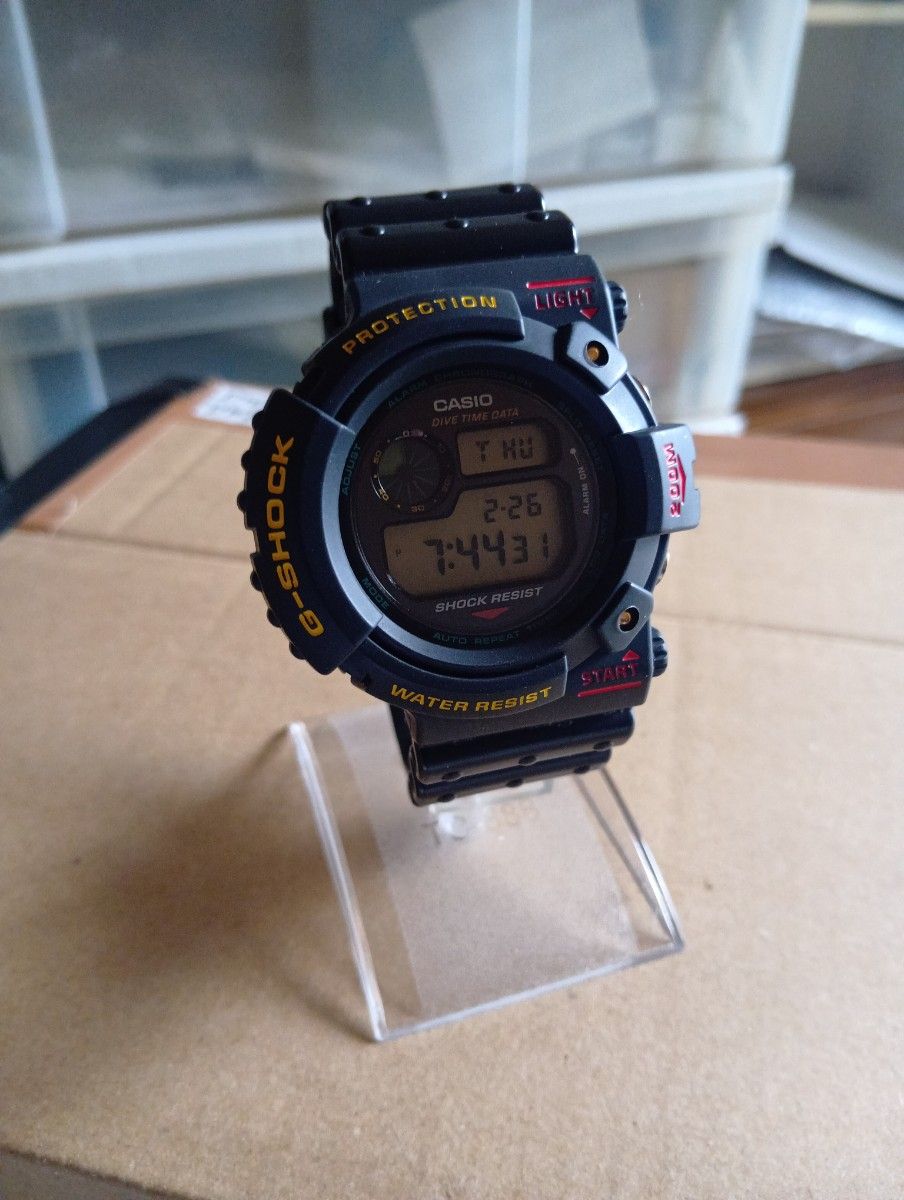 ②CASIO G-SHOCK (希少)1993年初代フロッグマンDW6300-1A電池式 液晶中