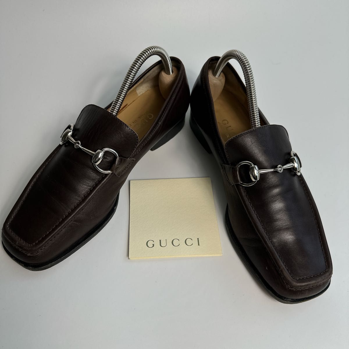 美品 GUCCI ローファー ホースビット 革靴 ブラウン グッチ レザー