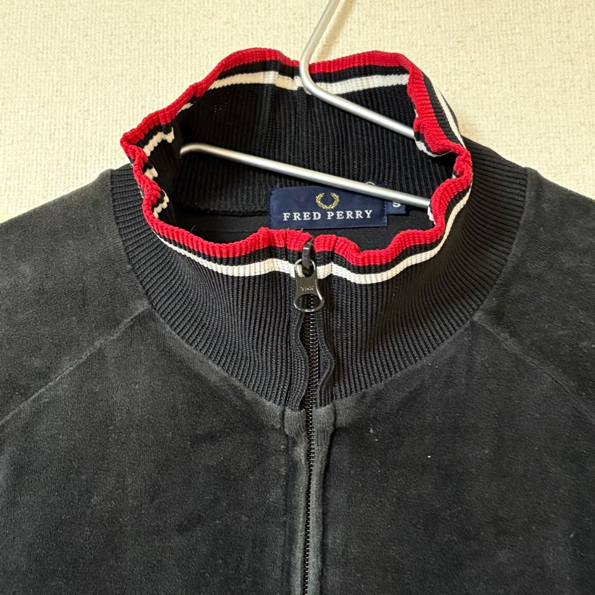 FRED PERRY フレッドペリー ベロア トラックジャケット ブラック