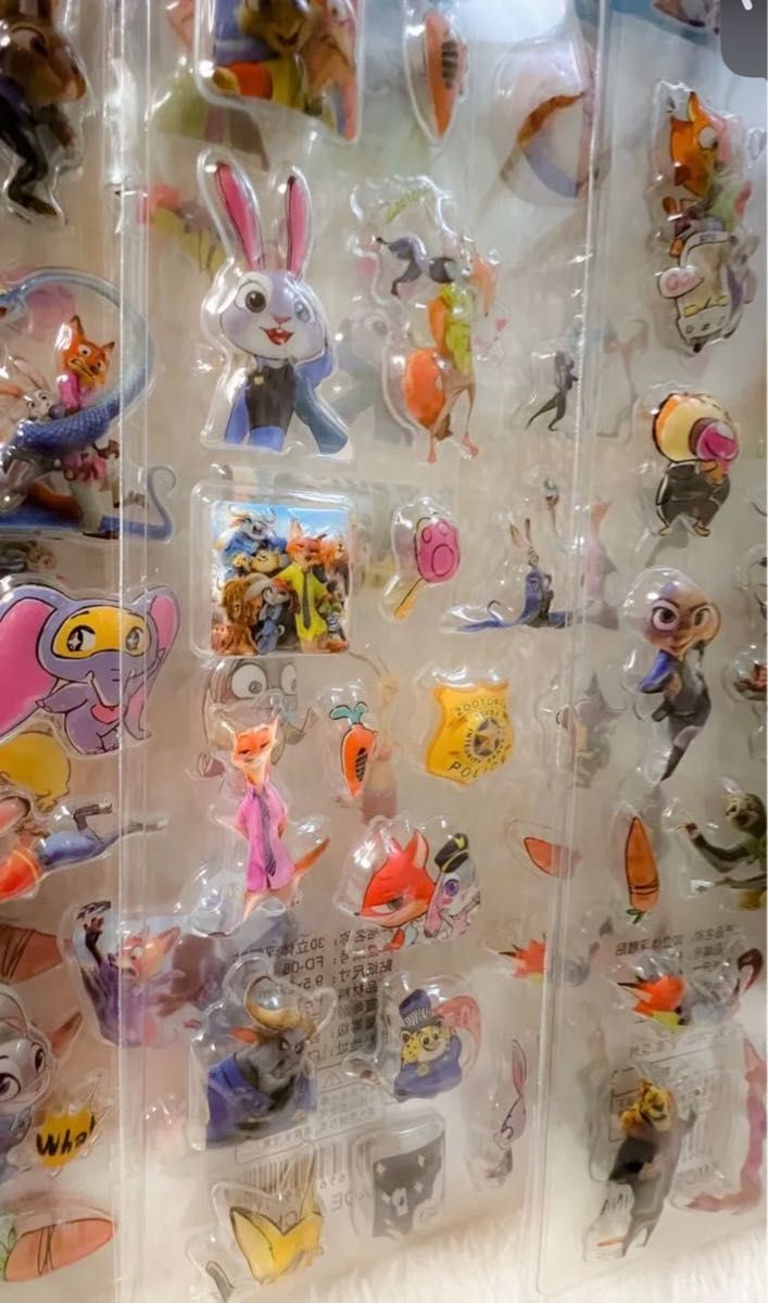 ズートピア ズートピア2 立体シール ぷくぷくシール 6枚セット