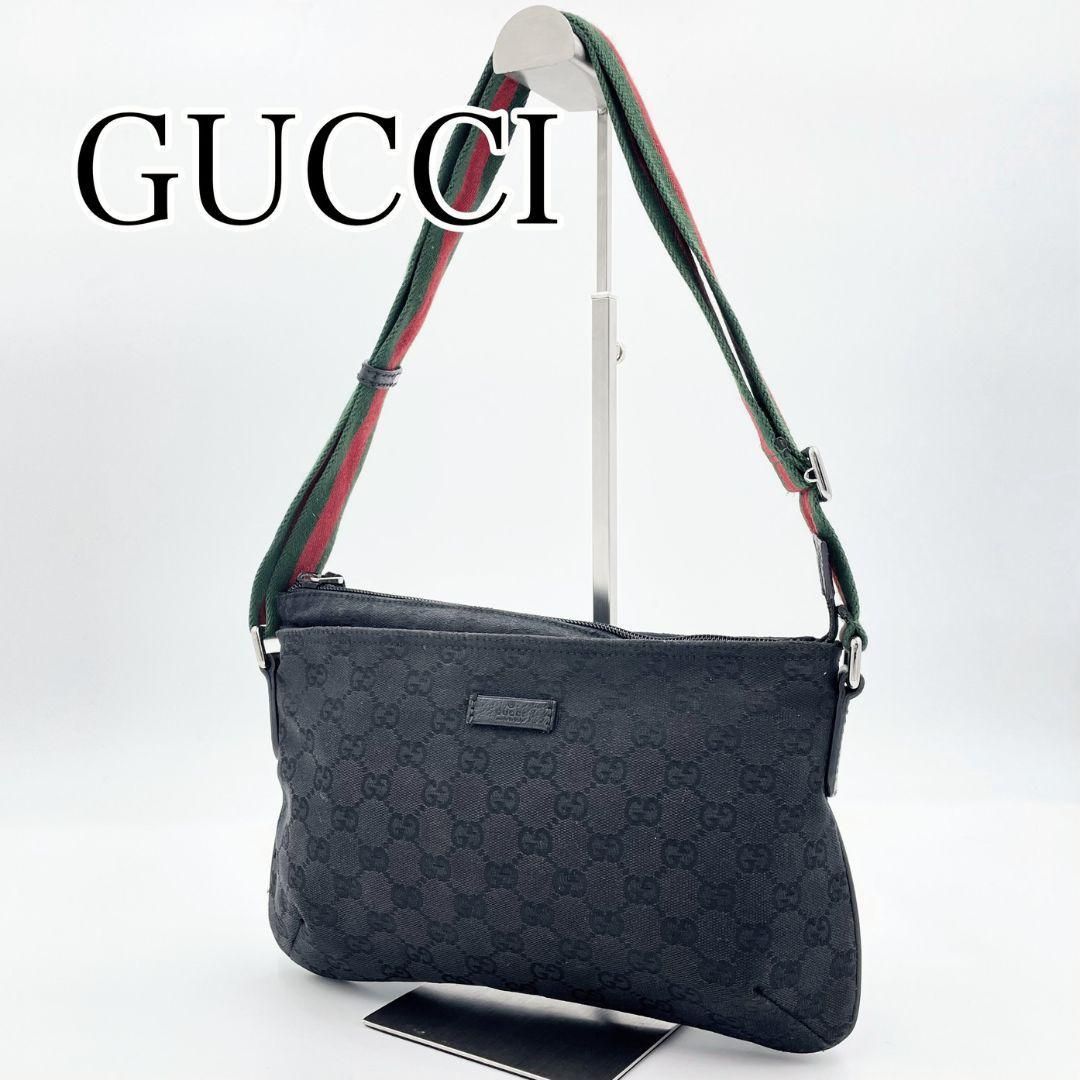 美品 GUCCI GGキャンバス シェリーライン ショルダーバッグ 189749
