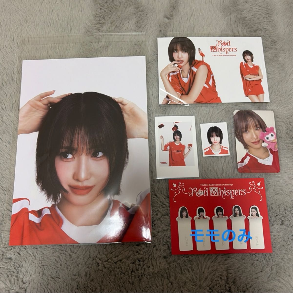 TWICE シーグリ 2026 Red Whispers モモ トレカ ポスター ポストカード