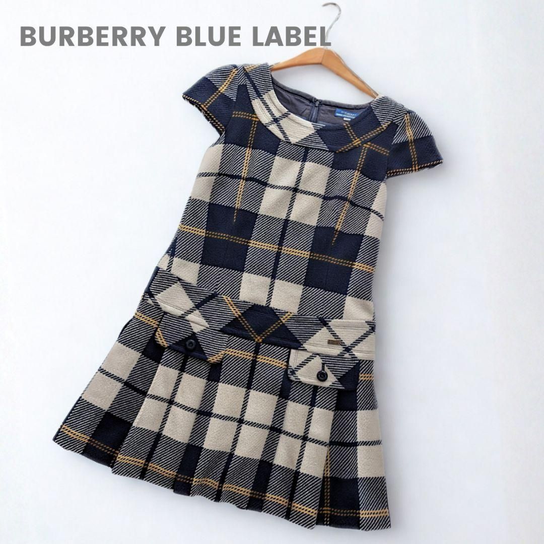 美品 BURBERRY BLUE LABEL チェック柄 ミニワンピース M｜Yahoo