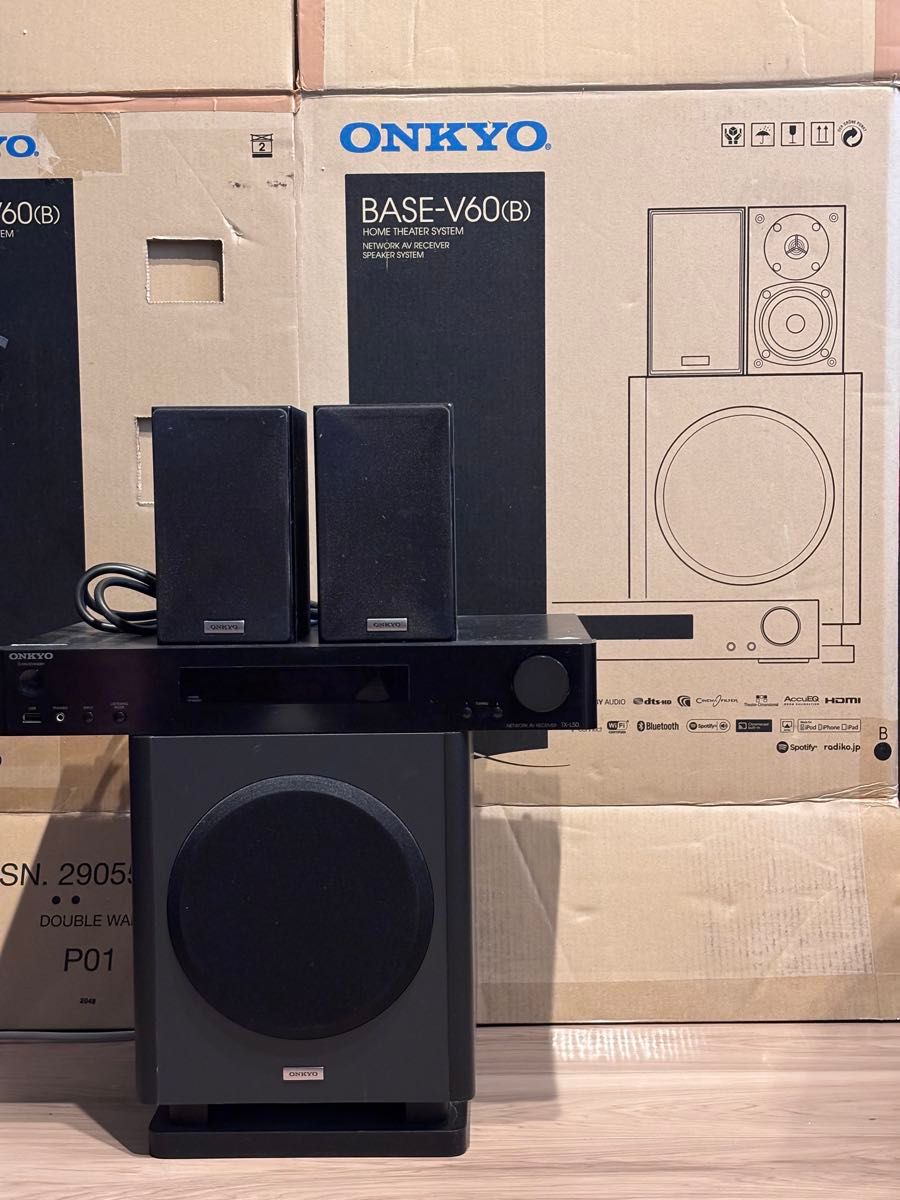 定価 ¥49 500】ONKYO BASE-V60 ホームシアターシステム サブウーファー