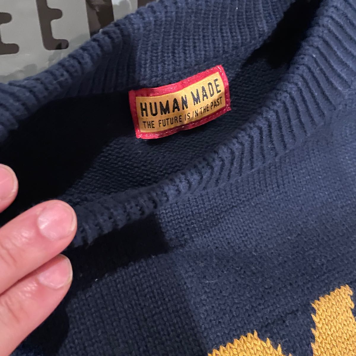 ヒューマンメイド HUMAN MADE ニット セーター ネイビー Lサイズ