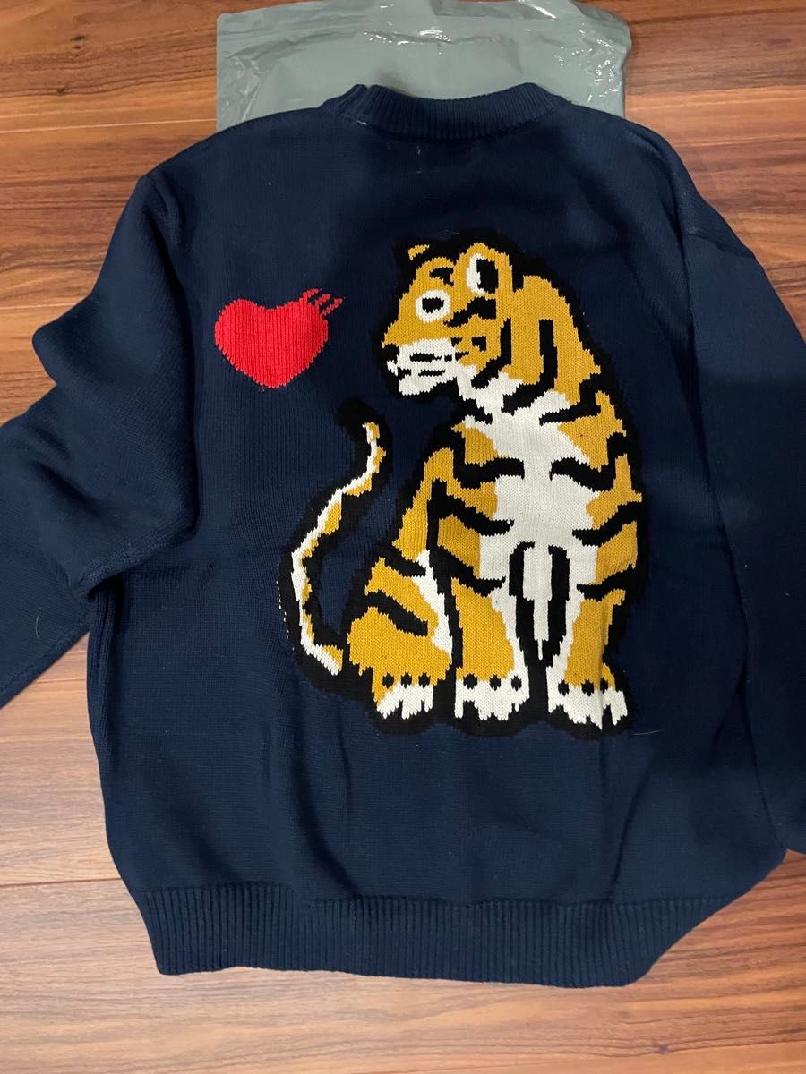 ヒューマンメイド HUMAN MADE ニット セーター ネイビー Lサイズ