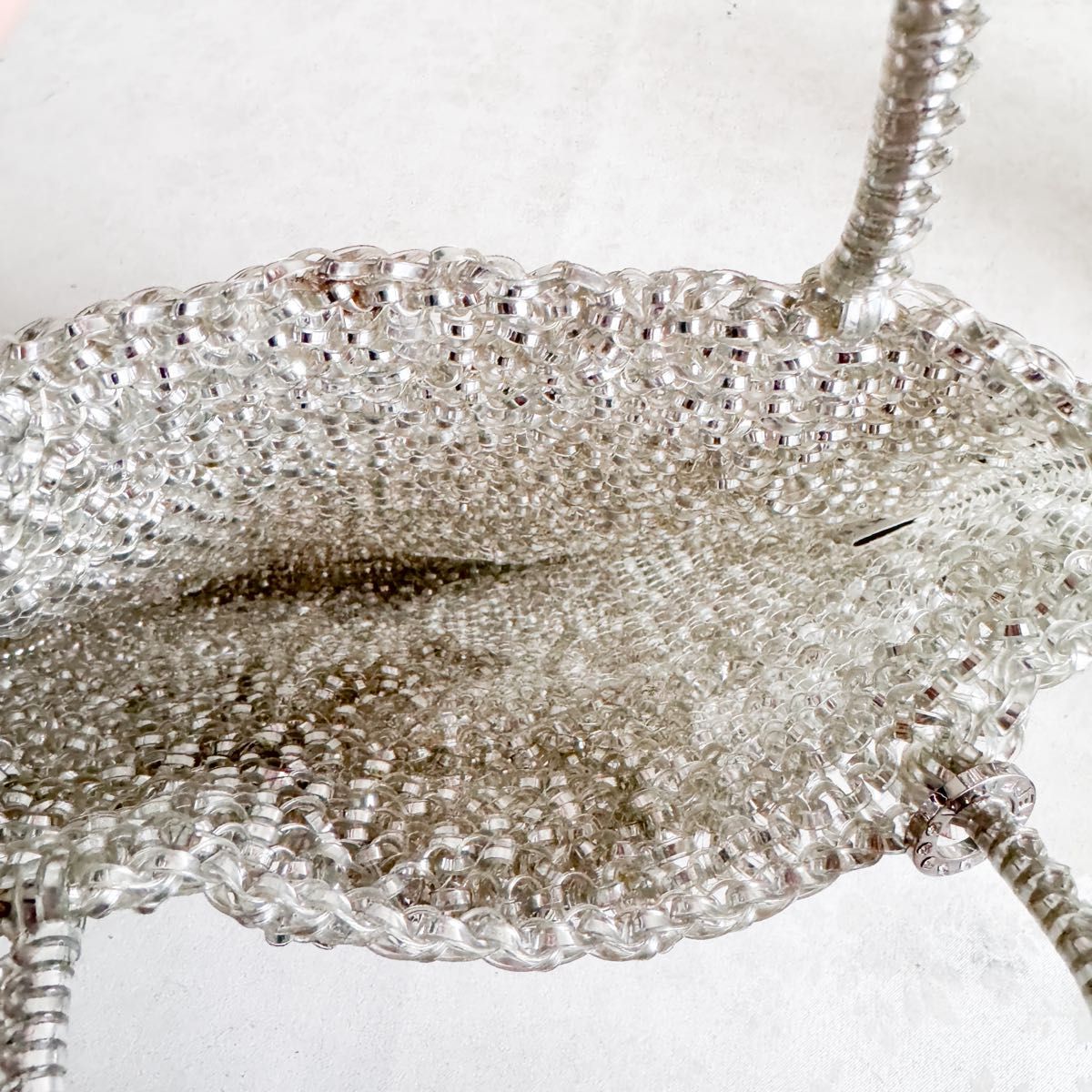 ANTEPRIMA ワイヤーバッグ リボンモチーフ シルバー アンテプリマ