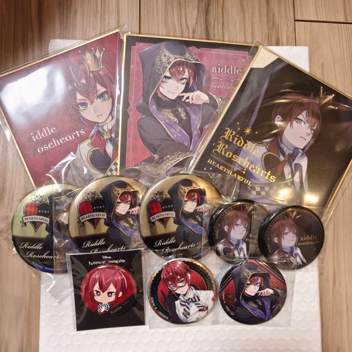 ツイステッドワンダーランド リドル・ローズハート 缶バッジ 色紙