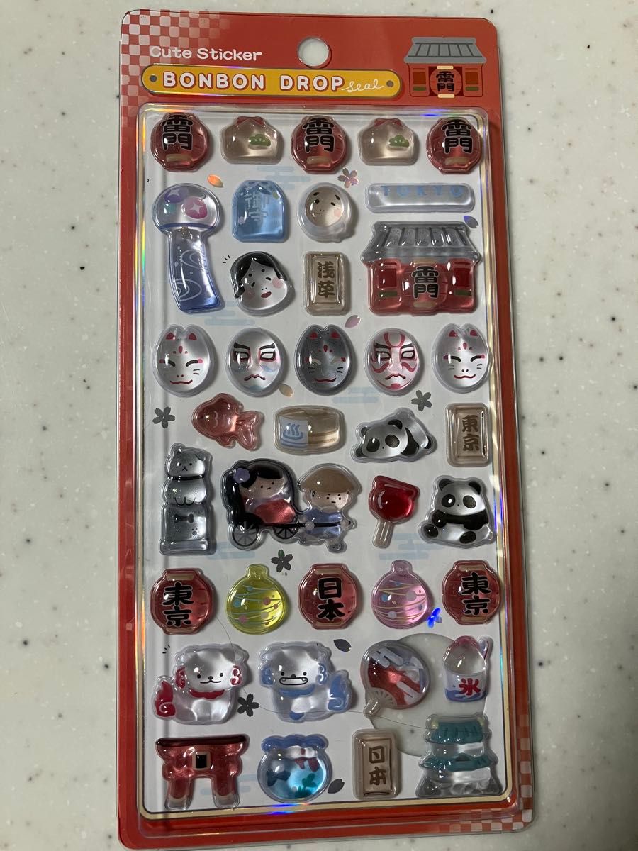 ボンボンドロップシール 和柄 東京観光 正規品 クーリア 新品未開封