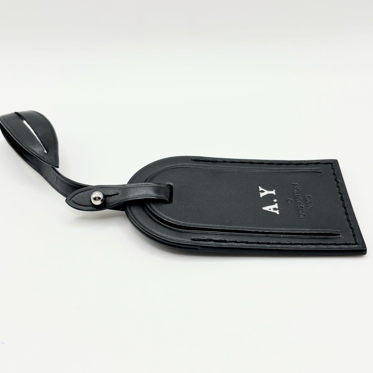 ルイヴィトン ネームタグ バッグチャーム ブラック系 イニシャル A Y