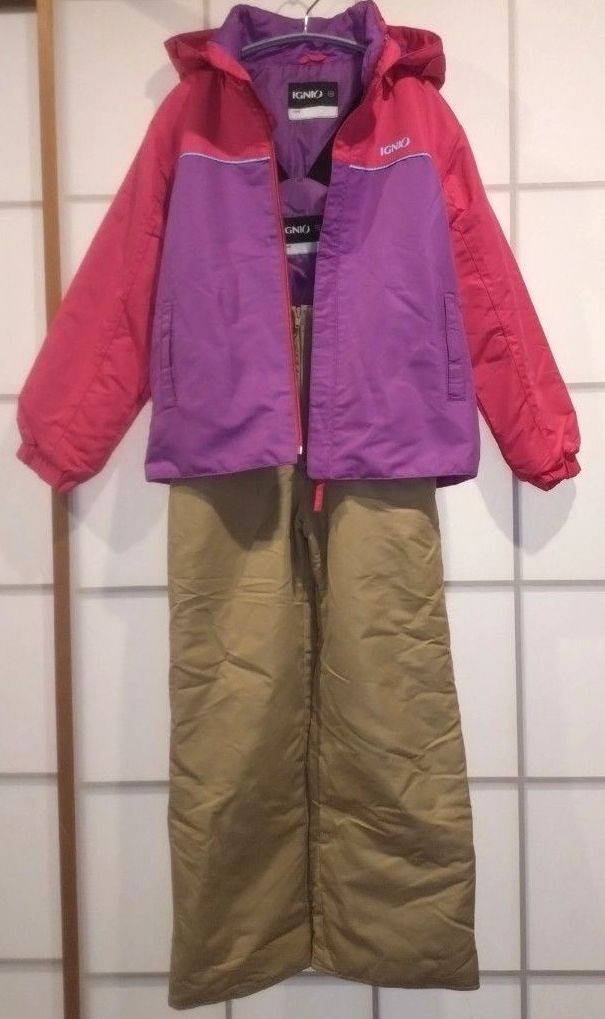 IGNIO スキーウェア 上下セット キッズ 女の子 ピンク パープル 140cm