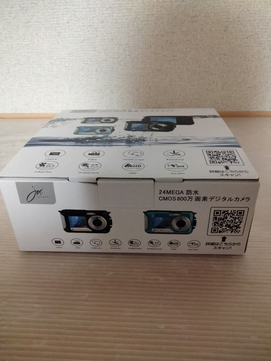 joyeux 24 MEGA CMOS800万画素デジタルカメラ 防水 JOY-24MGDUAL-Bk