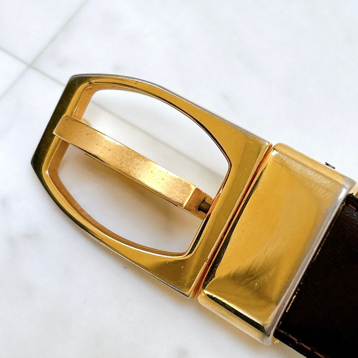 BALLY バリー レザーベルト リバーシブル ブラウン ブラック ゴールド