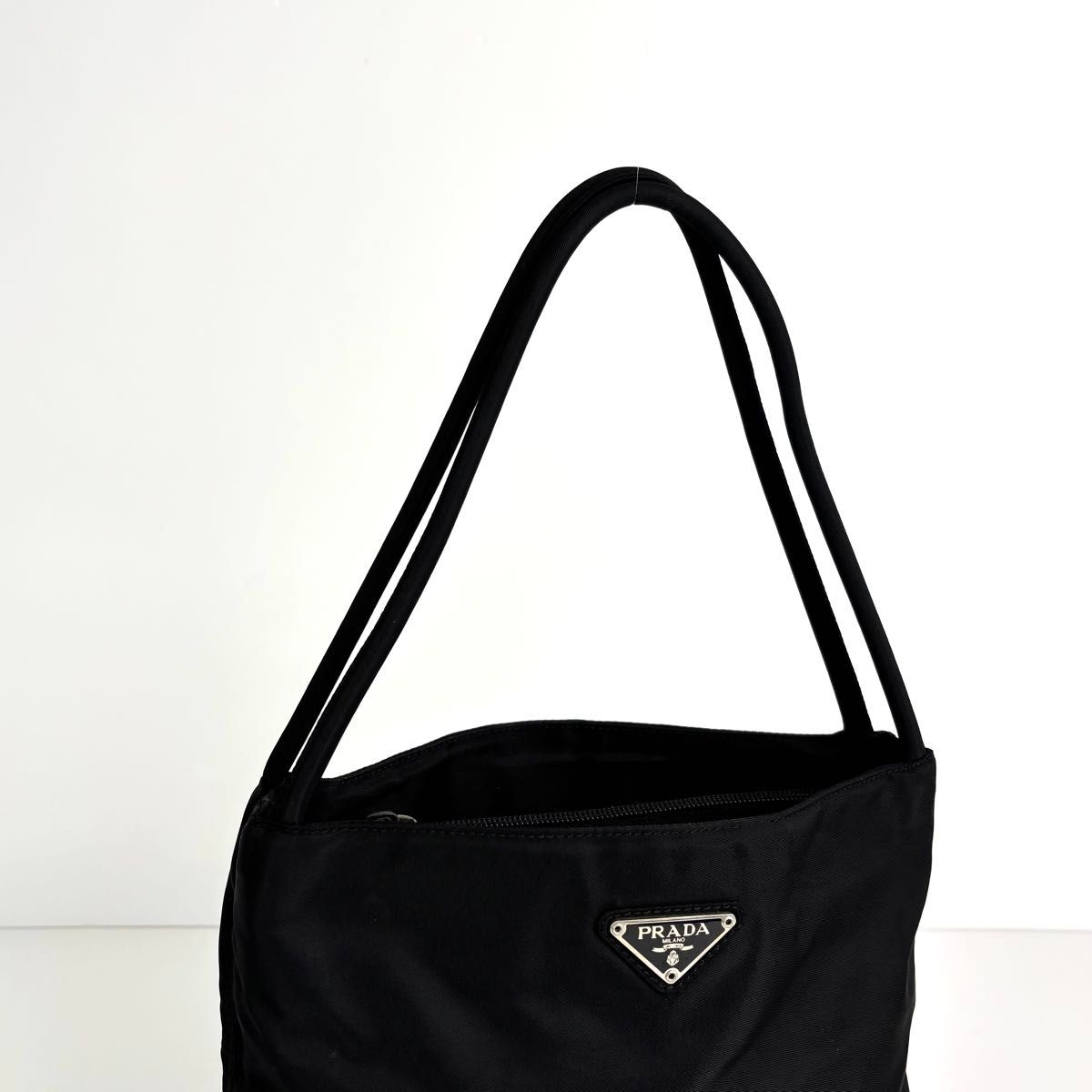 極美品 ギャラ付 PRADA プラダ 三角ロゴ トートバッグ ハンドバッグ