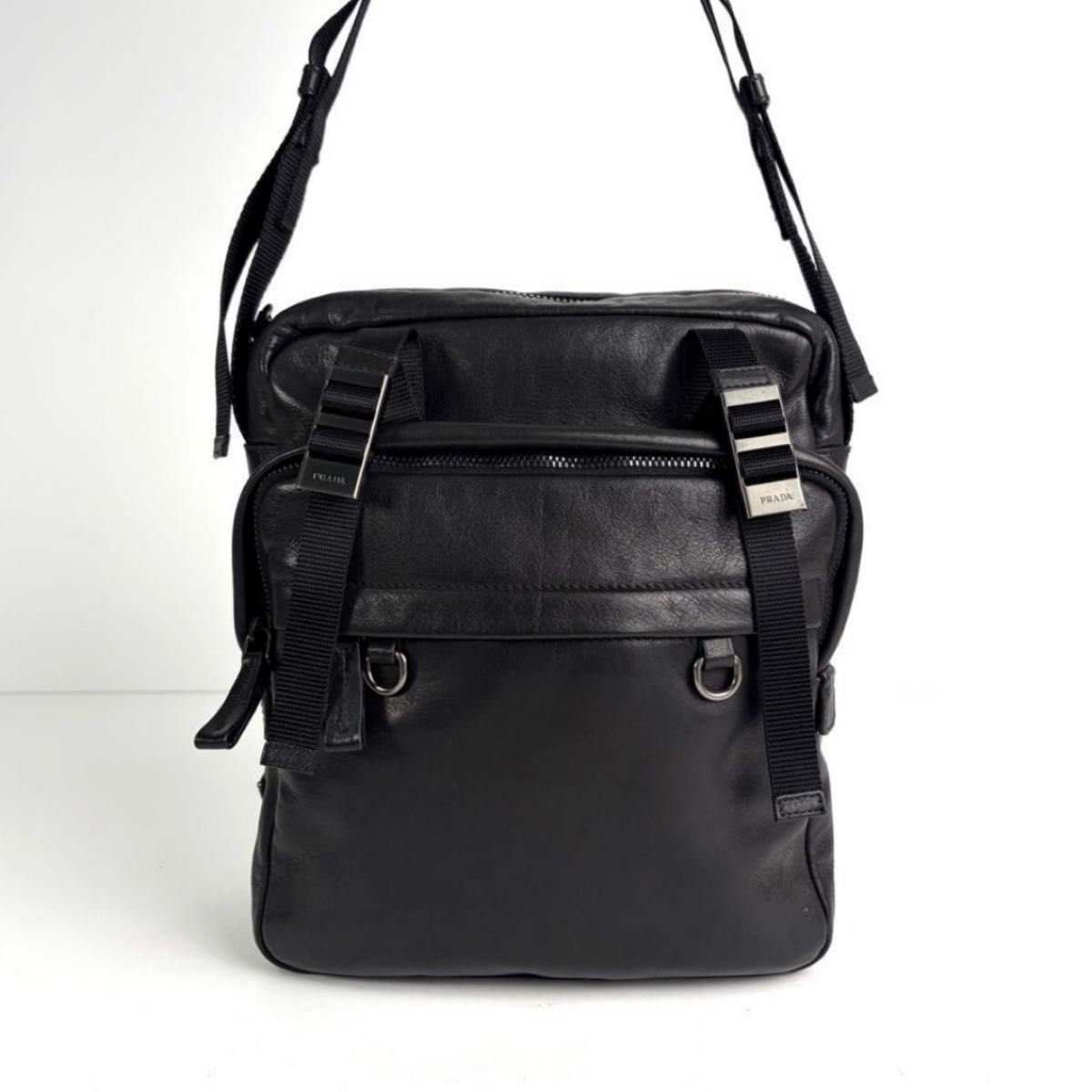 極美品 PRADA プラダ 三角ロゴ ショルダーバッグ カメラバッグ