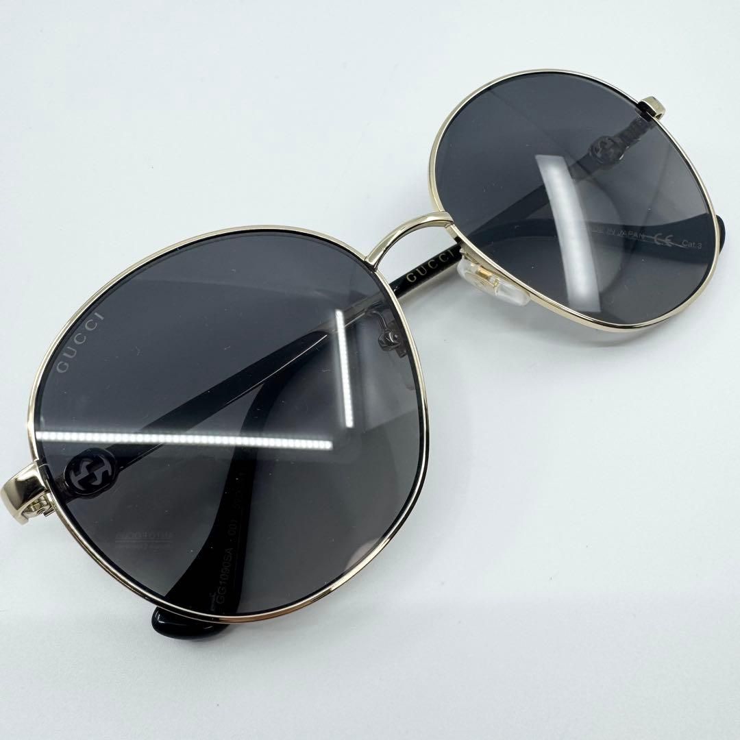 GUCCI グッチ サングラス ラウンド ゴールド インターロッキング