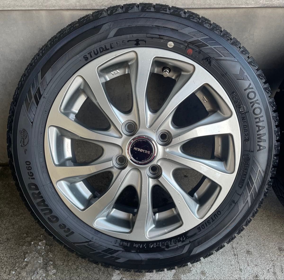 スタッドレスアルミホイール組4本】【ヨコハマIG60】【155/65R14