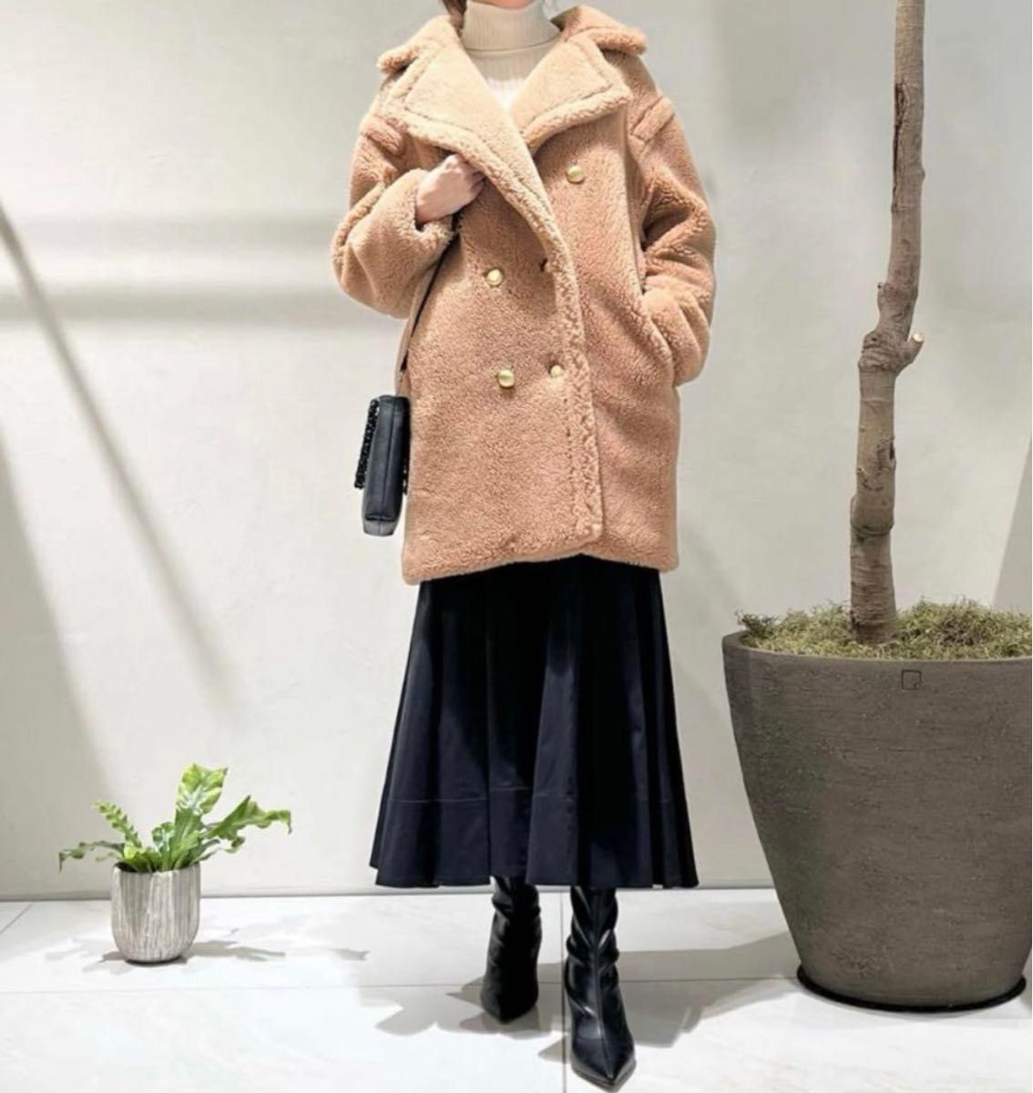 アルアバイル ルルウィルビー ウールMIXボアピーコート｜Yahoo!フリマ