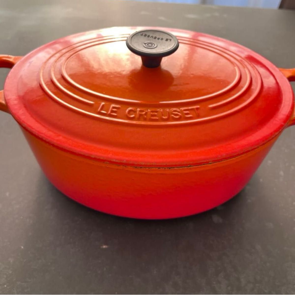 ルクルーゼ ココットオーバル 両手鍋 25cm オレンジ｜Yahoo!フリマ（旧