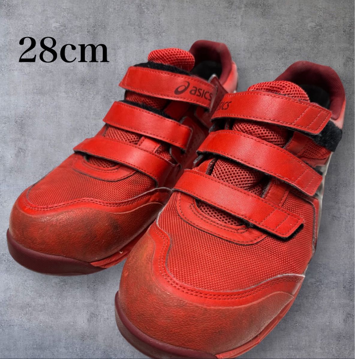 アシックス 安全靴 28cm レッド マジックテープ GORE-TEX｜Yahoo