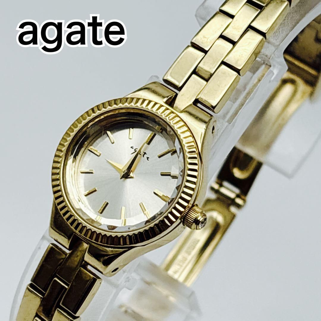 agete アガット 腕時計 ダイヤ1p レディース クォーツ ブレスウォッチ