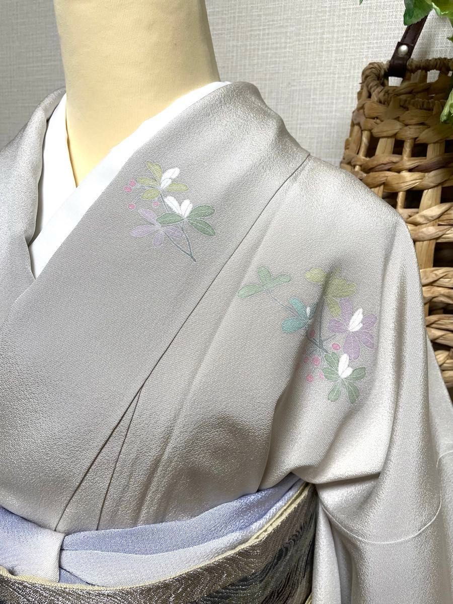 4点フルセット（二重太鼓の作り帯＋未使用訪問着 フォーマル用帯揚げ