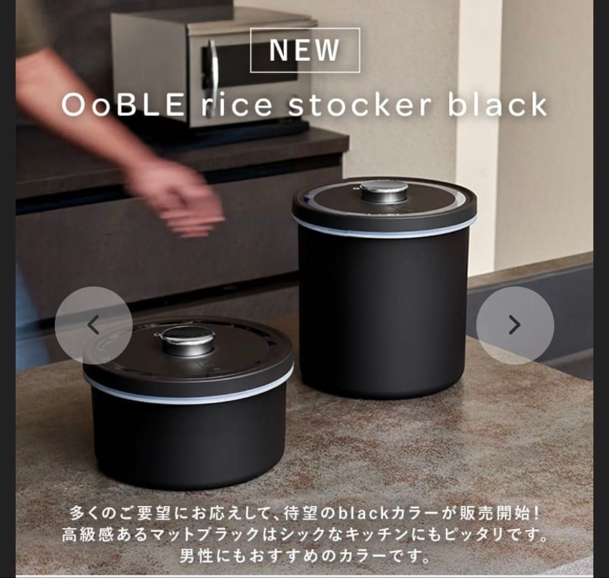 OOBLE rice stocker オーブル米びつ 13L ホワイト(真空保存容器