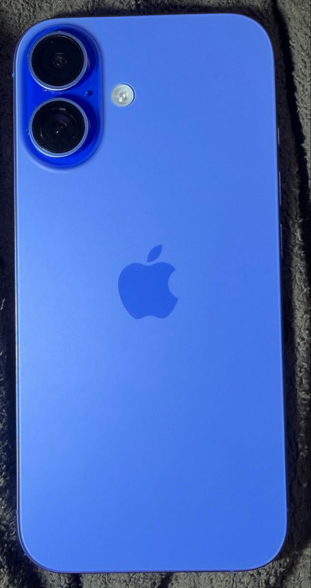 iPhone16 256gb ブルー SIMフリー バッテリー最大容量100% ガラス