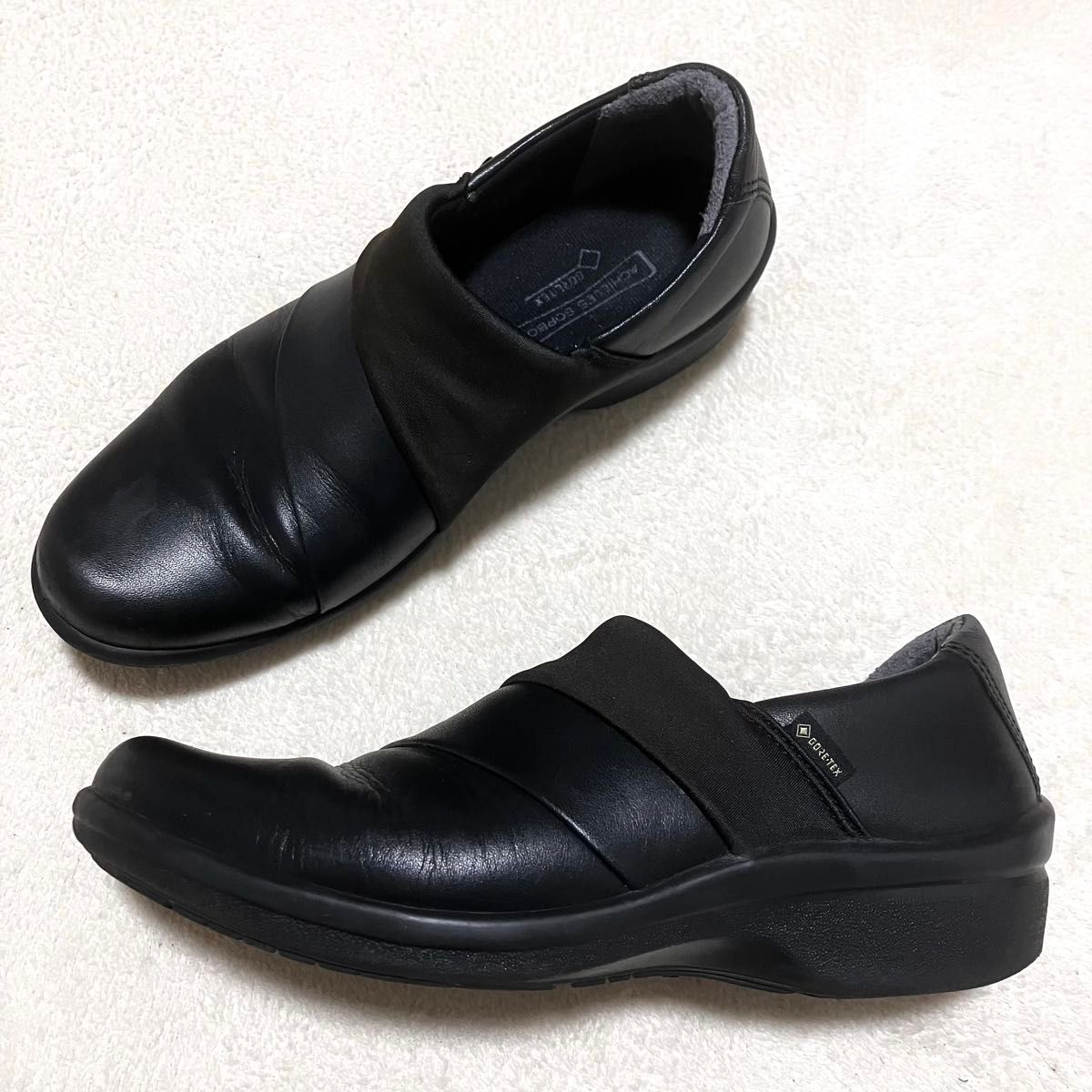 希少 アキレスソルボ レザー コンフォートシューズ スリッポン 23cm