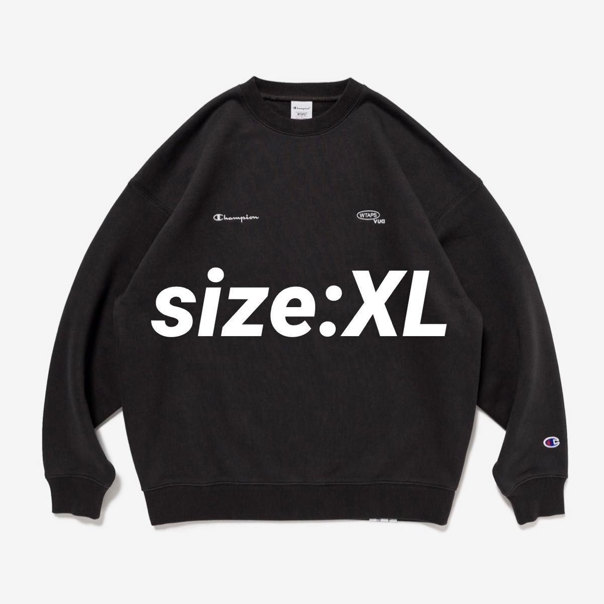 新品未使用品】WTAPS x Champion Academy Crew Neck black サイズXL