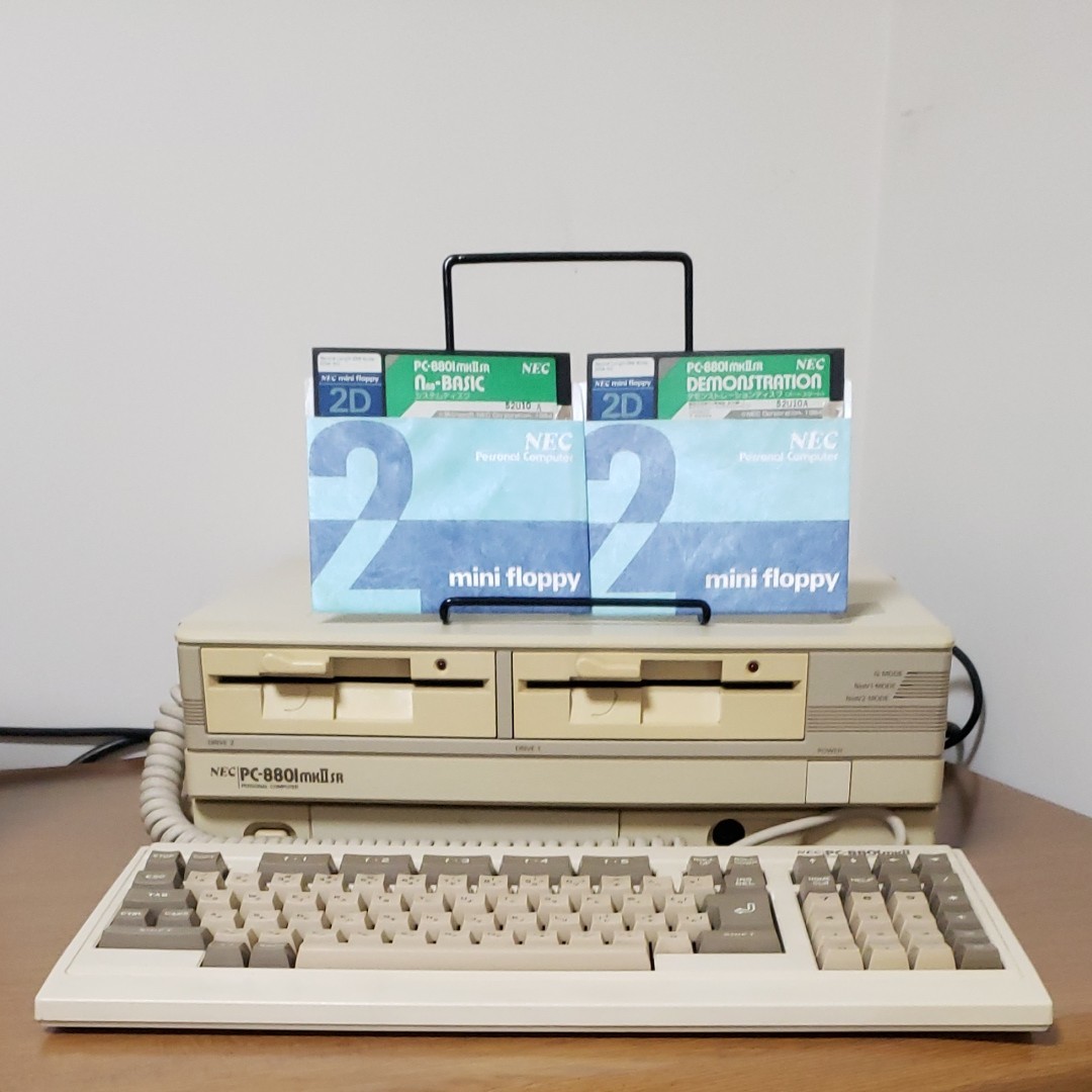 稼働品】NEC PC-8801mk2 SR本体＋キーボード＋システムディスク