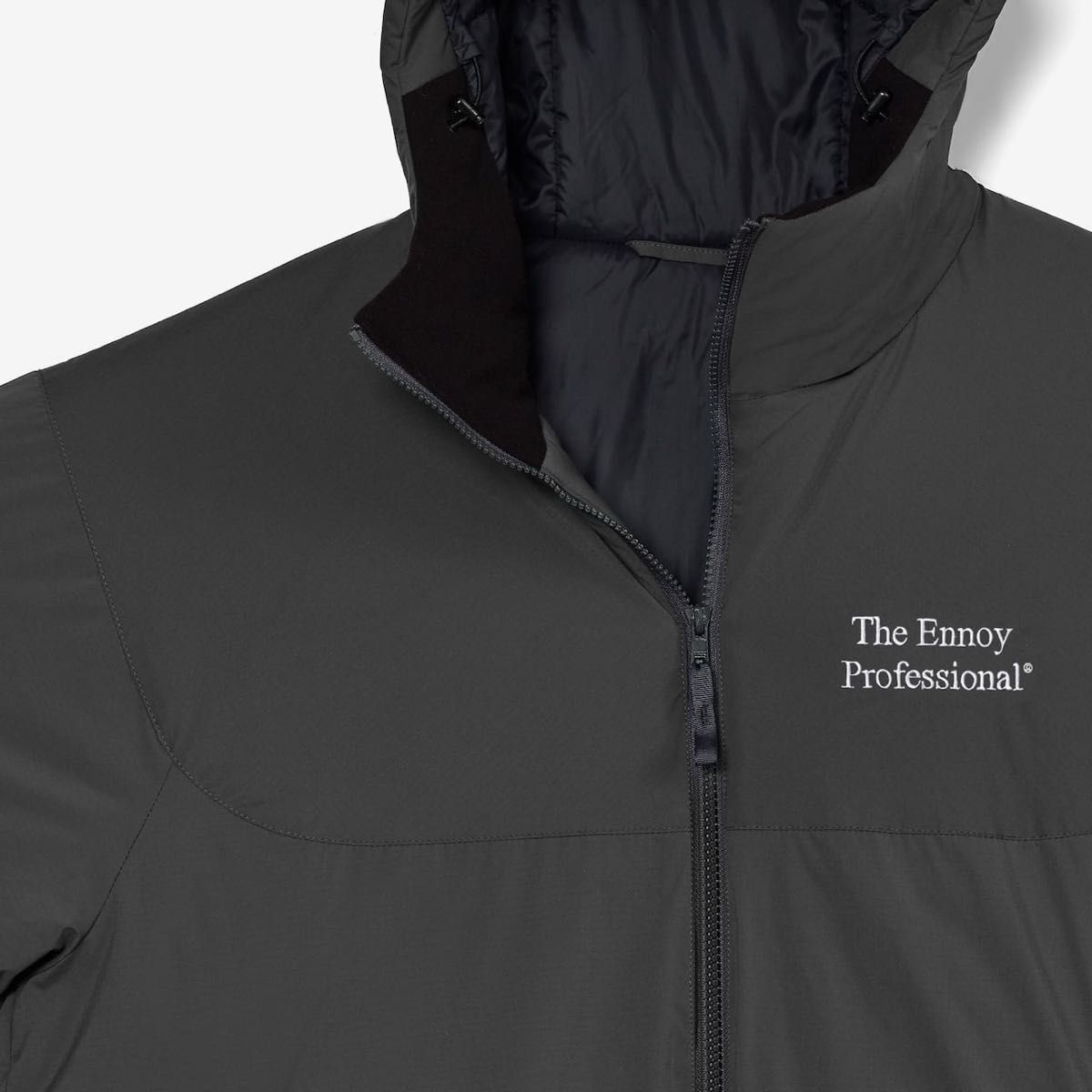 ENNOY PADDED NYLON HOODIE GRAY Mサイズ エンノイ グレー パデッド