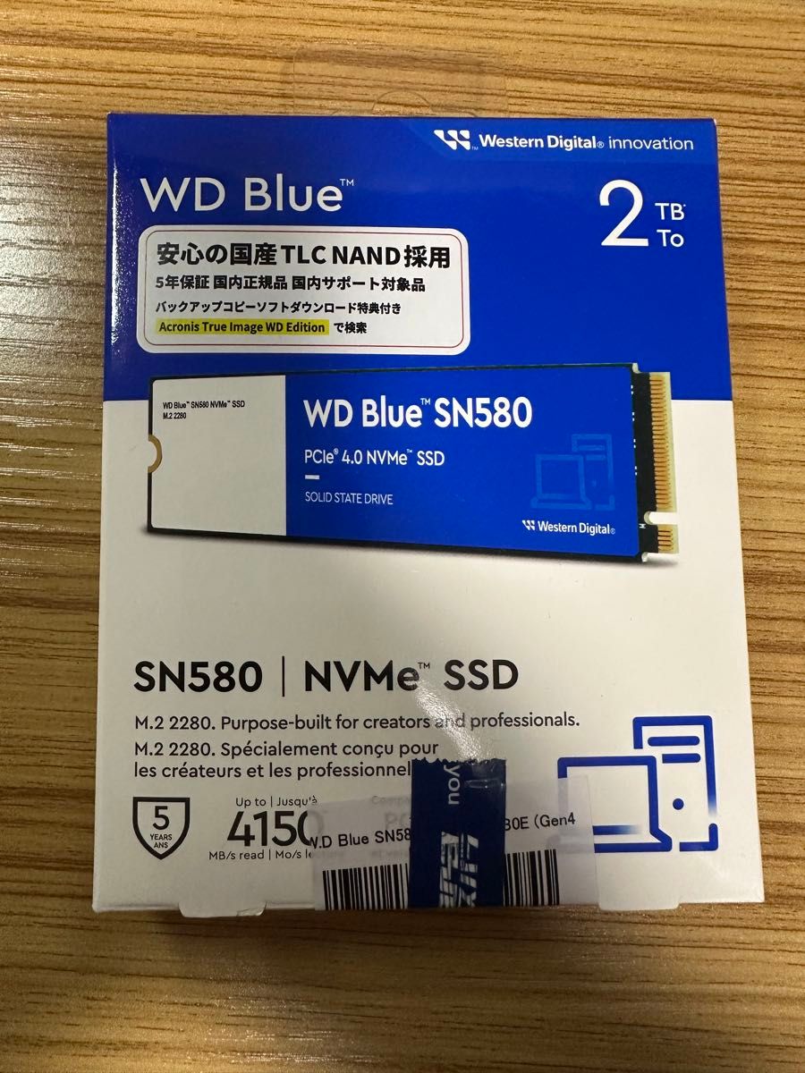 WD Blue SN580 2TB NVMe SSD PCIe4 動作確認済み｜Yahoo!フリマ（旧