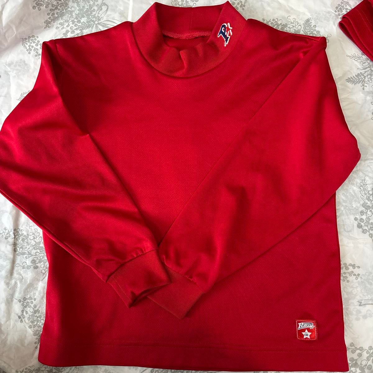 ポルテ 野球 ユニフォーム ベースボールシャツ 長袖シャツ 赤 2点