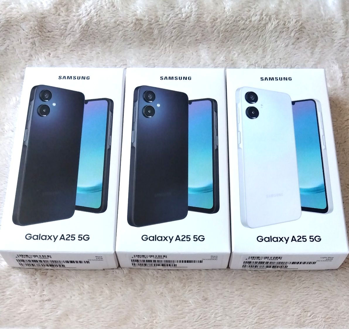 Galaxy A25 5G 3台セット SIMフリー ブラック2台 ライトブルー1台 開封