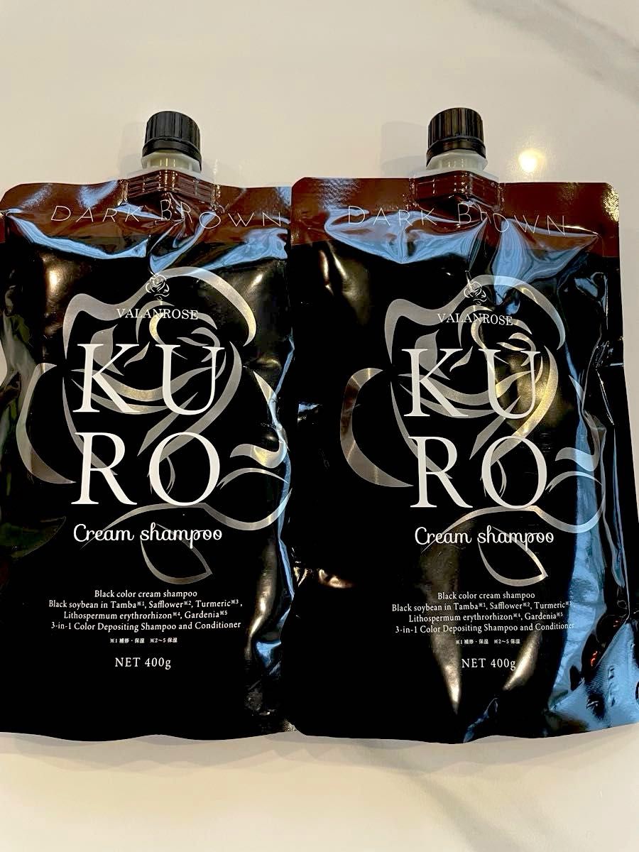 バランローズ KUROクリームシャンプー 白髪染め ダークブラウン 2