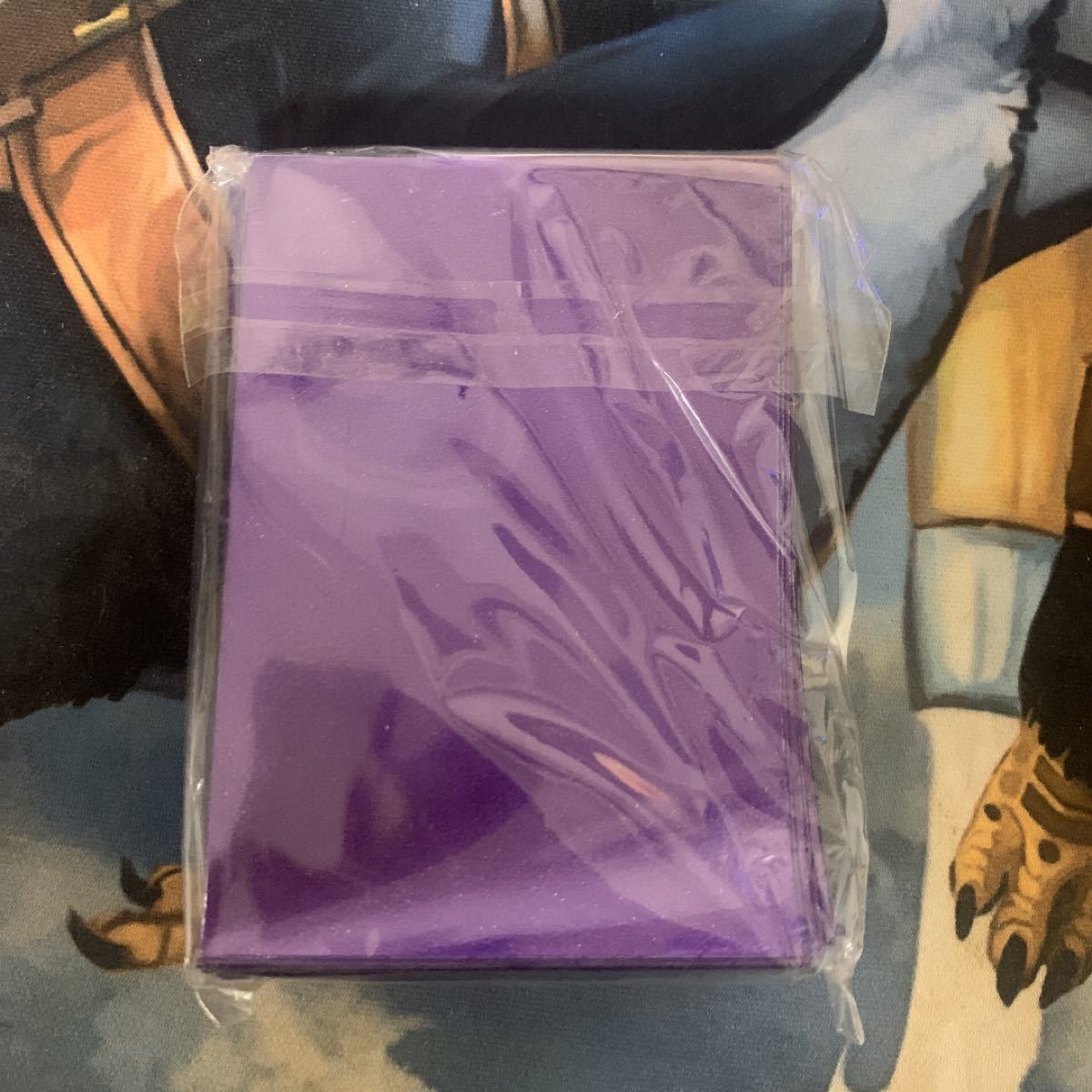 遊戯王 初期ロゴ カードプロテクター パープルメタリック 未開封 50枚