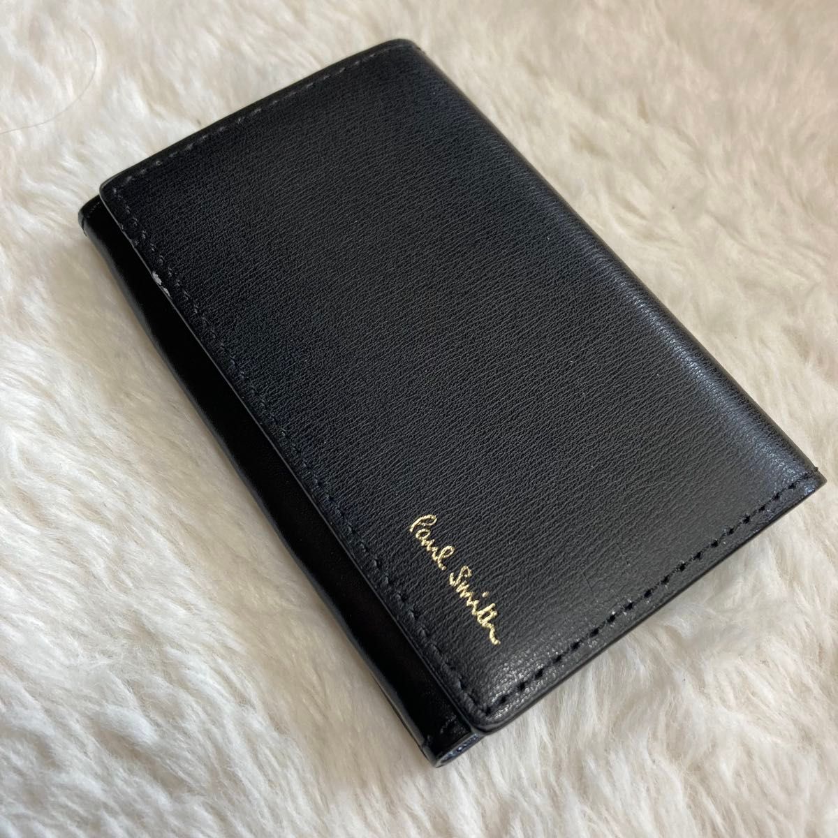 美品】 Paul Smith ポールスミス 名刺入れ ブラック マルチストライプ