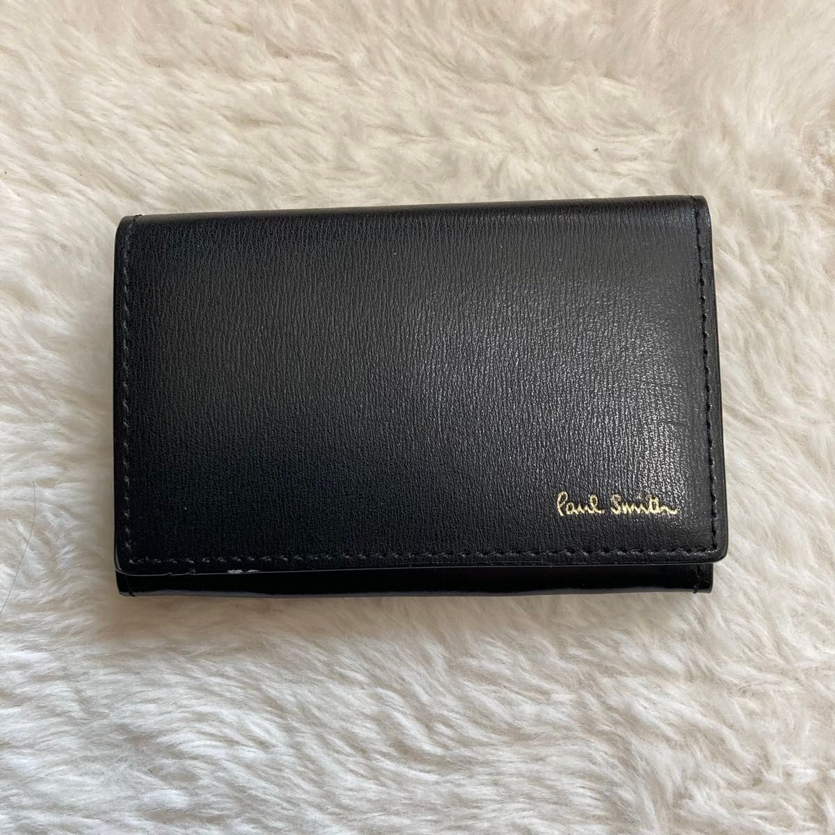 美品】 Paul Smith ポールスミス 名刺入れ ブラック マルチストライプ