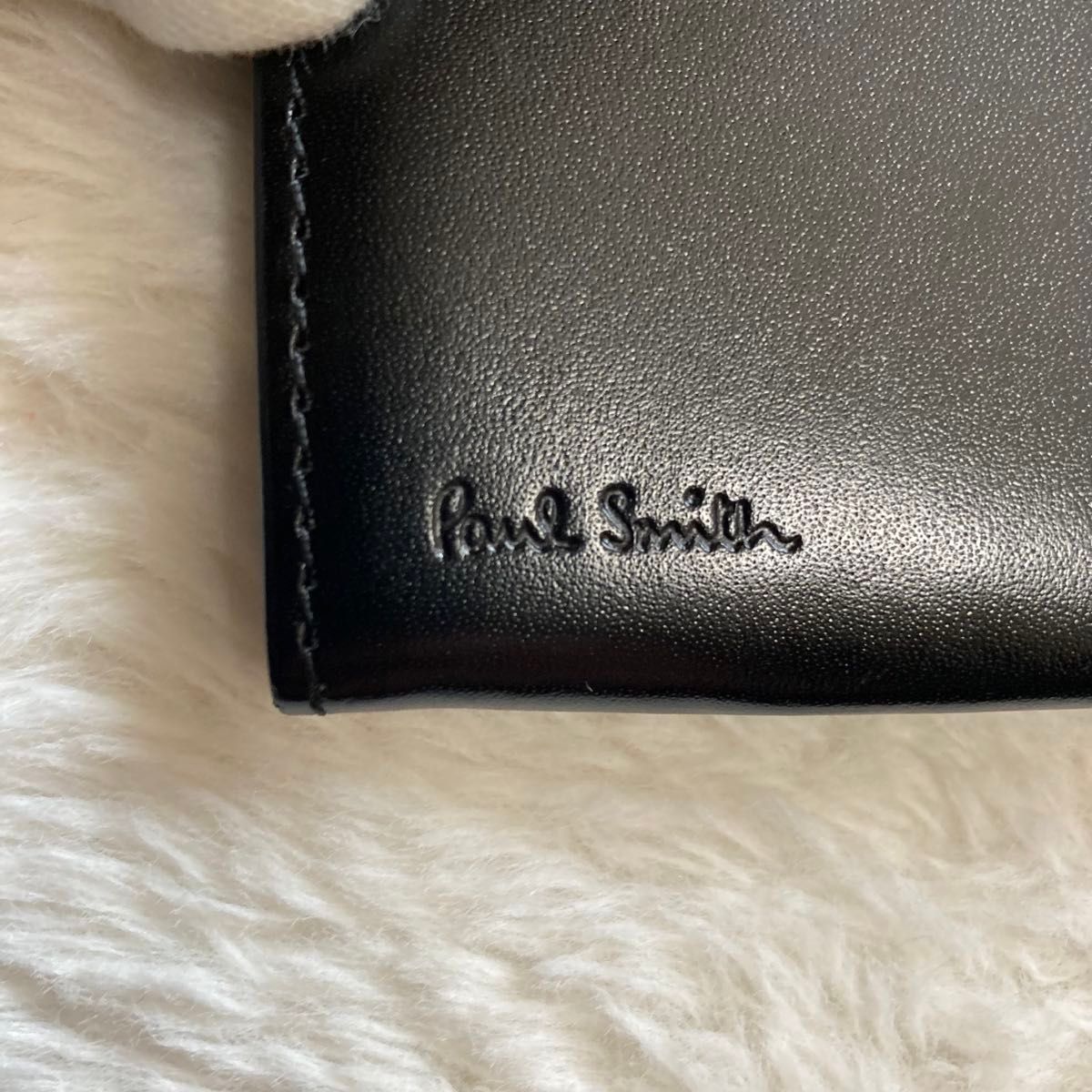 美品】 Paul Smith ポールスミス 名刺入れ ブラック マルチストライプ