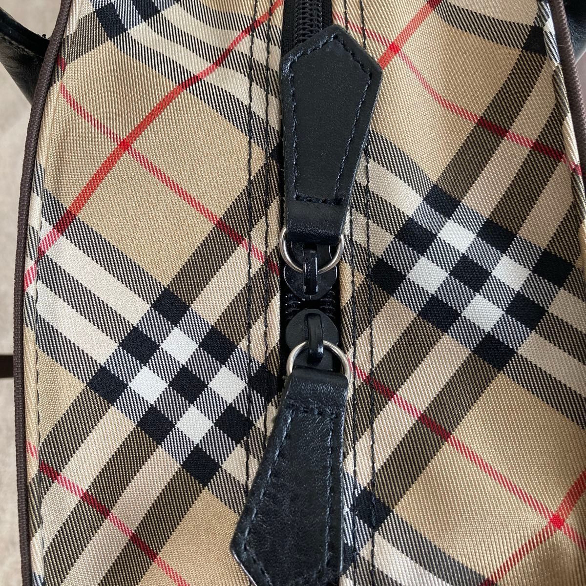 極美品 バーバリーブルーレーベル トートバッグ ナイロン／レザー